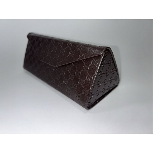 GUCCI Authentic Triangle Brown Sunglasses Case Collapsable - Picture 2 of 11